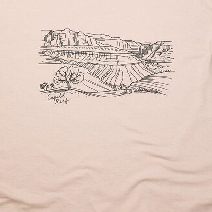 Capitol Reef Line Drawing T-Shirt