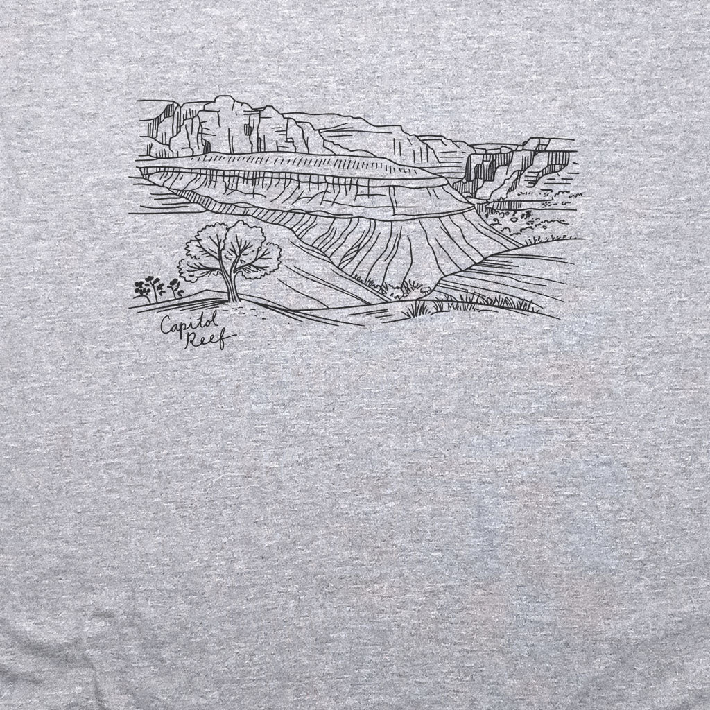 Capitol Reef Line Drawing T-Shirt