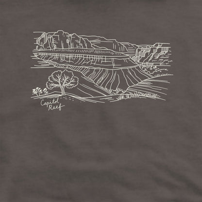 Capitol Reef Line Drawing Hoodie