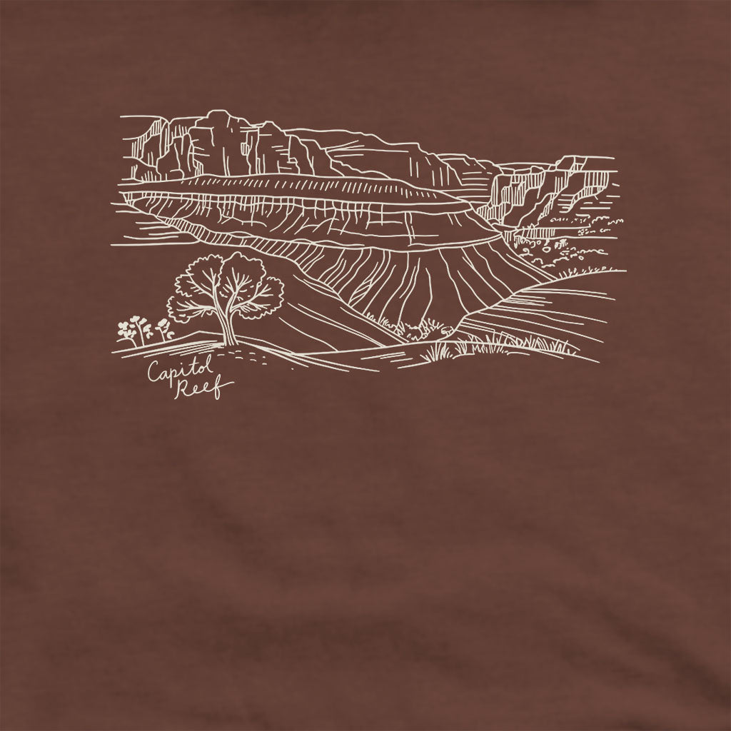 Capitol Reef Line Drawing Hoodie
