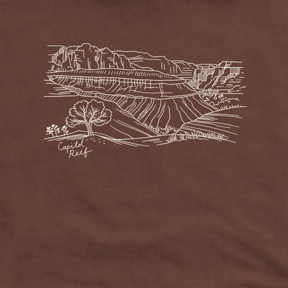 Capitol Reef Line Drawing Hoodie