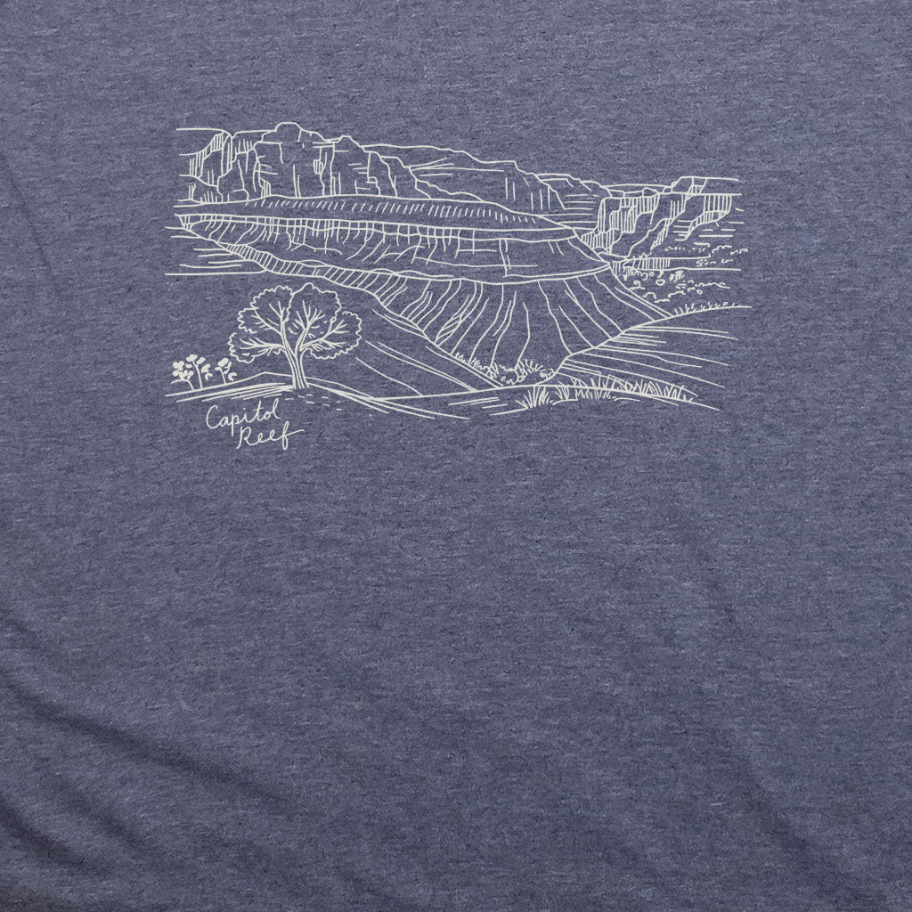 Capitol Reef Line Drawing T-Shirt