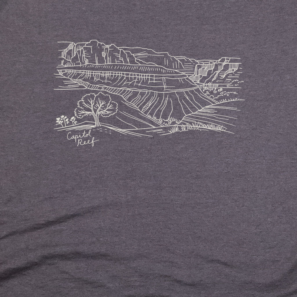 Capitol Reef Line Drawing T-Shirt
