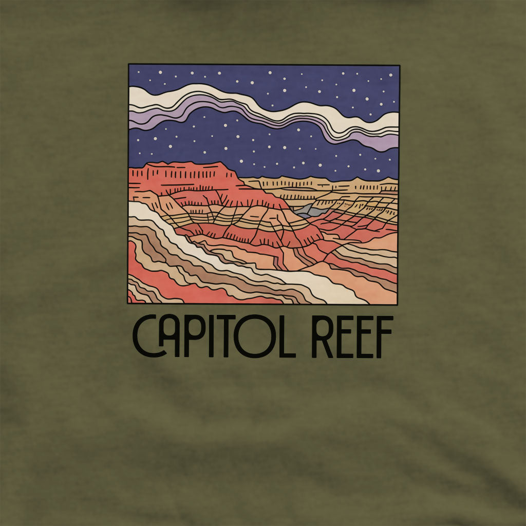 Capitol Reef National Park at Night Crewneck Sweatshirt