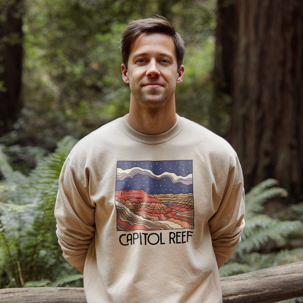 Capitol Reef National Park at Night Crewneck Sweatshirt