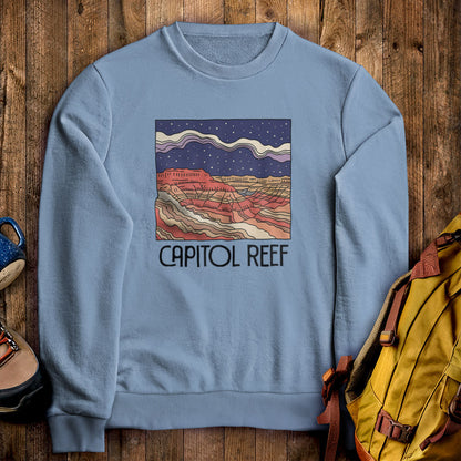 Capitol Reef National Park at Night Crewneck Sweatshirt