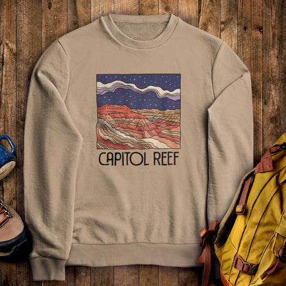 Capitol Reef National Park at Night Crewneck Sweatshirt