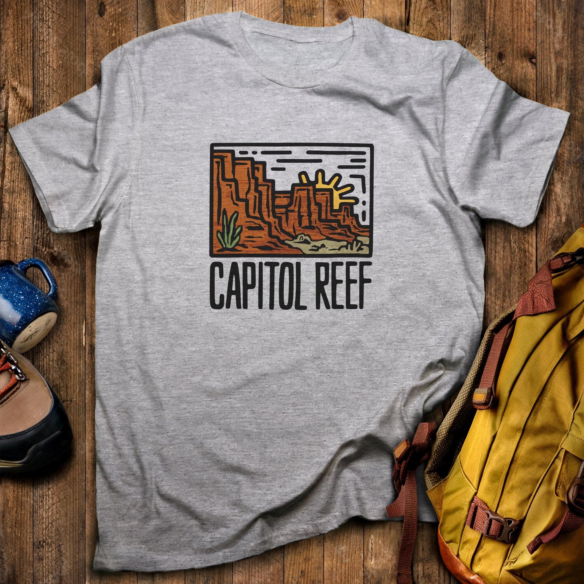 Capitol Reef National Park T-Shirt Sport Grey Adventure and Outdoors Themed T-Shirt