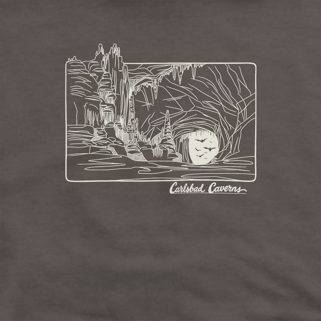 Carlsbad Caverns Line Drawing Hoodie