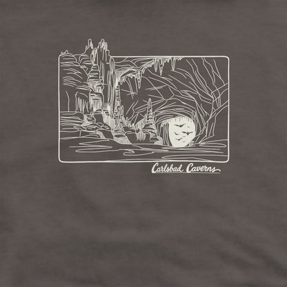 Carlsbad Caverns Line Drawing Hoodie