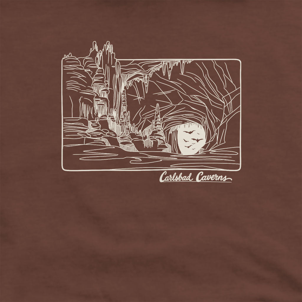 Carlsbad Caverns Line Drawing Hoodie