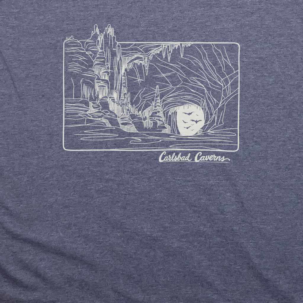 Carlsbad Caverns Line Drawing T-Shirt