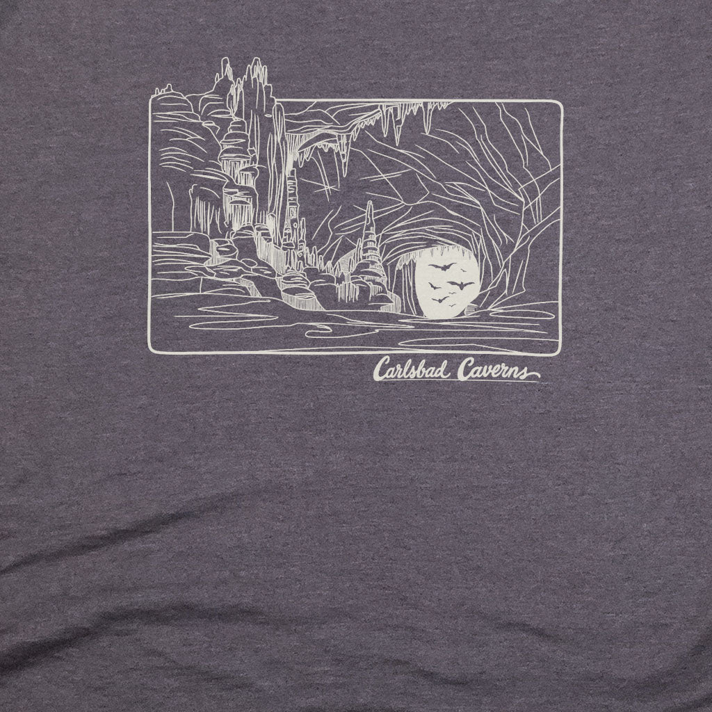 Carlsbad Caverns Line Drawing T-Shirt