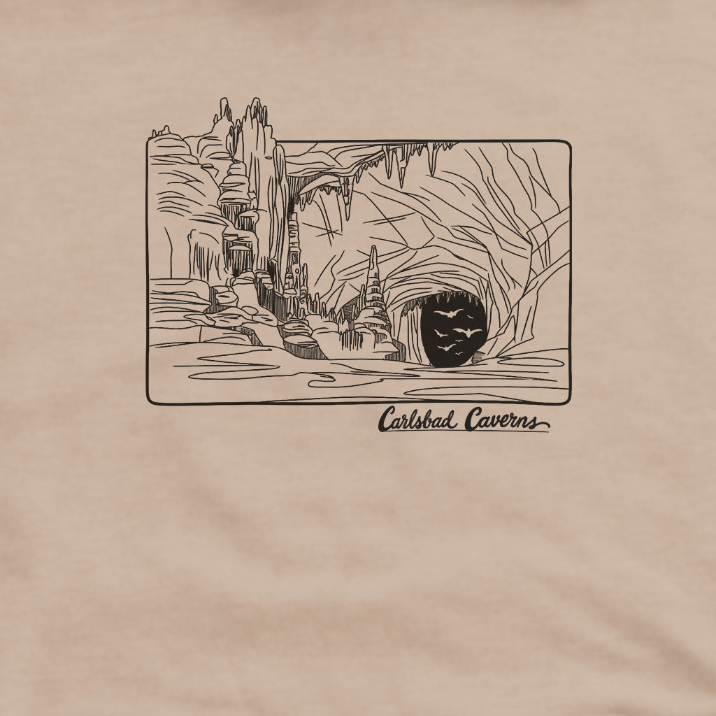 Carlsbad Caverns Line Drawing Hoodie