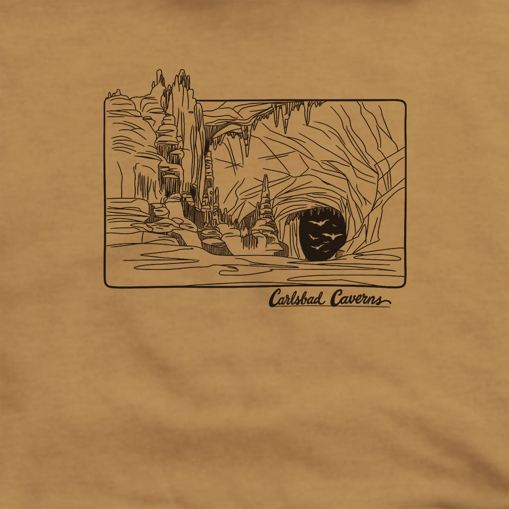 Carlsbad Caverns Line Drawing Hoodie
