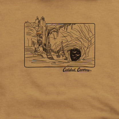 Carlsbad Caverns Line Drawing Hoodie
