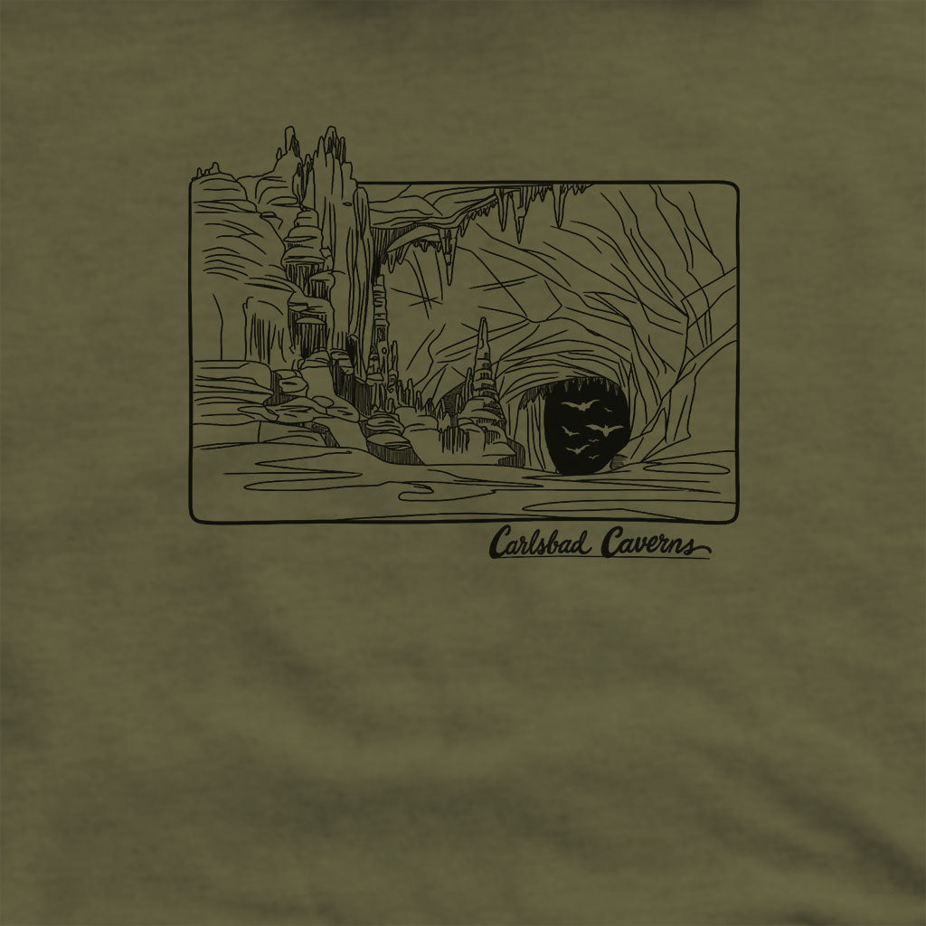 Carlsbad Caverns Line Drawing Hoodie