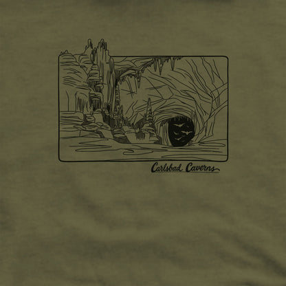 Carlsbad Caverns Line Drawing Hoodie