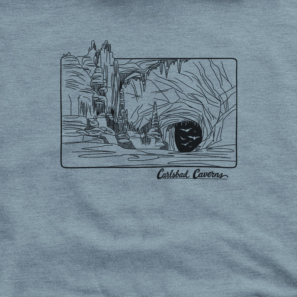 Carlsbad Caverns Line Drawing Hoodie
