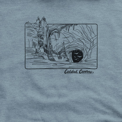 Carlsbad Caverns Line Drawing Hoodie