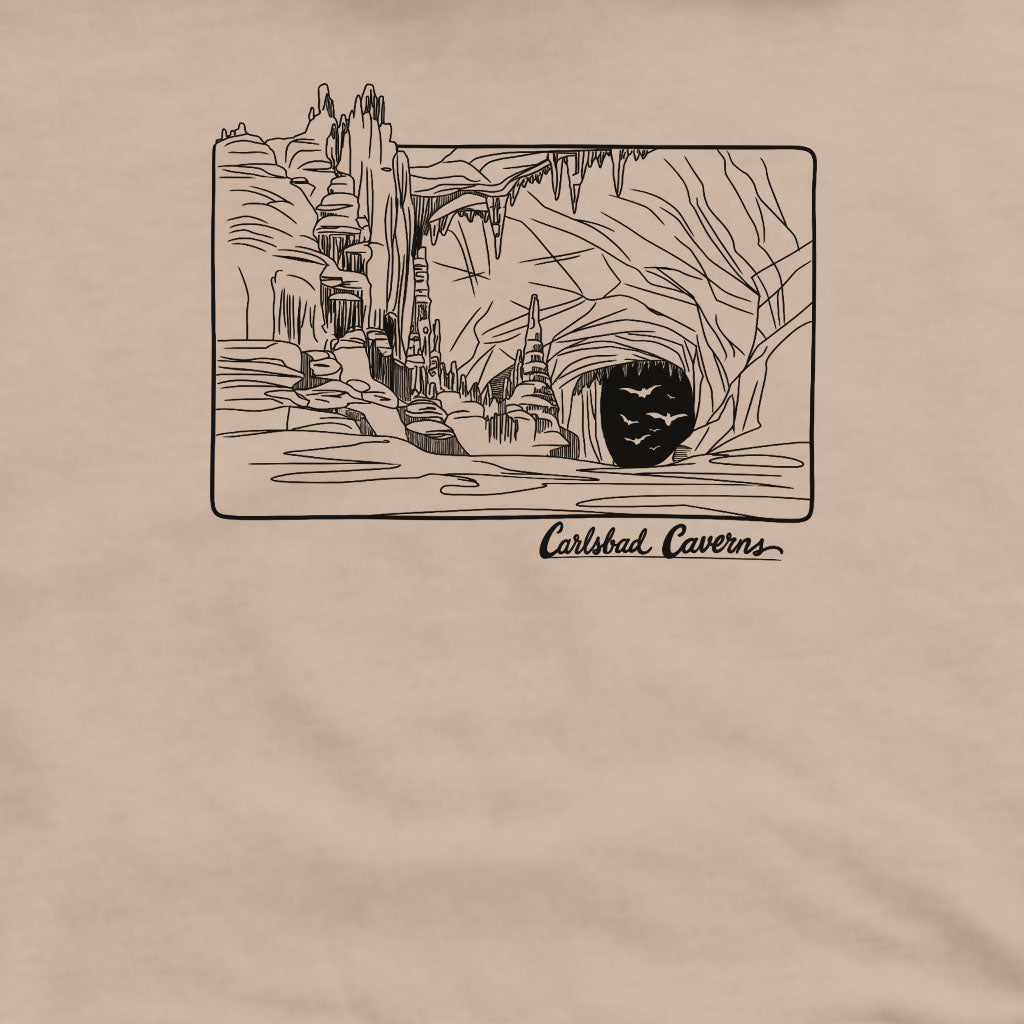 Carlsbad Caverns Line Drawing Crewneck Sweatshirt