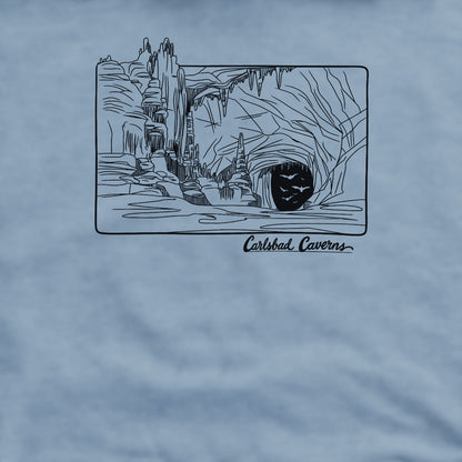 Carlsbad Caverns Line Drawing Crewneck Sweatshirt