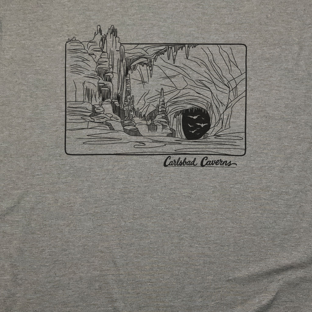 Carlsbad Caverns Line Drawing T-Shirt
