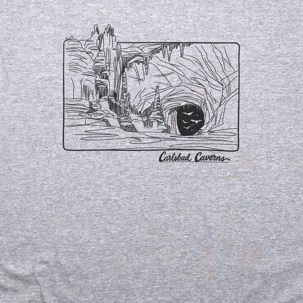 Carlsbad Caverns Line Drawing T-Shirt