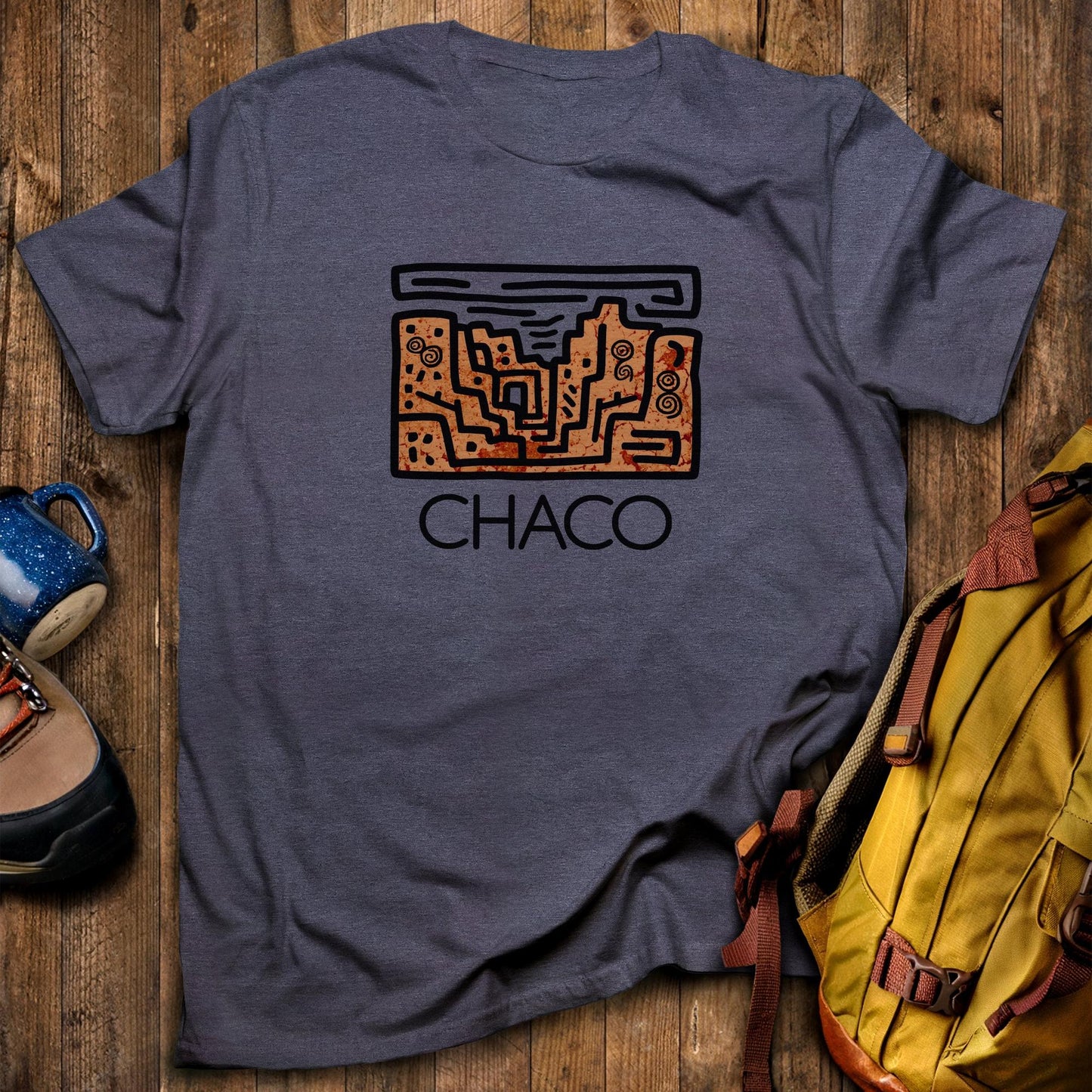 Chaco Culture National Historical Park T-Shirt Heather Navy Adventure and Outdoors Themed T-Shirt