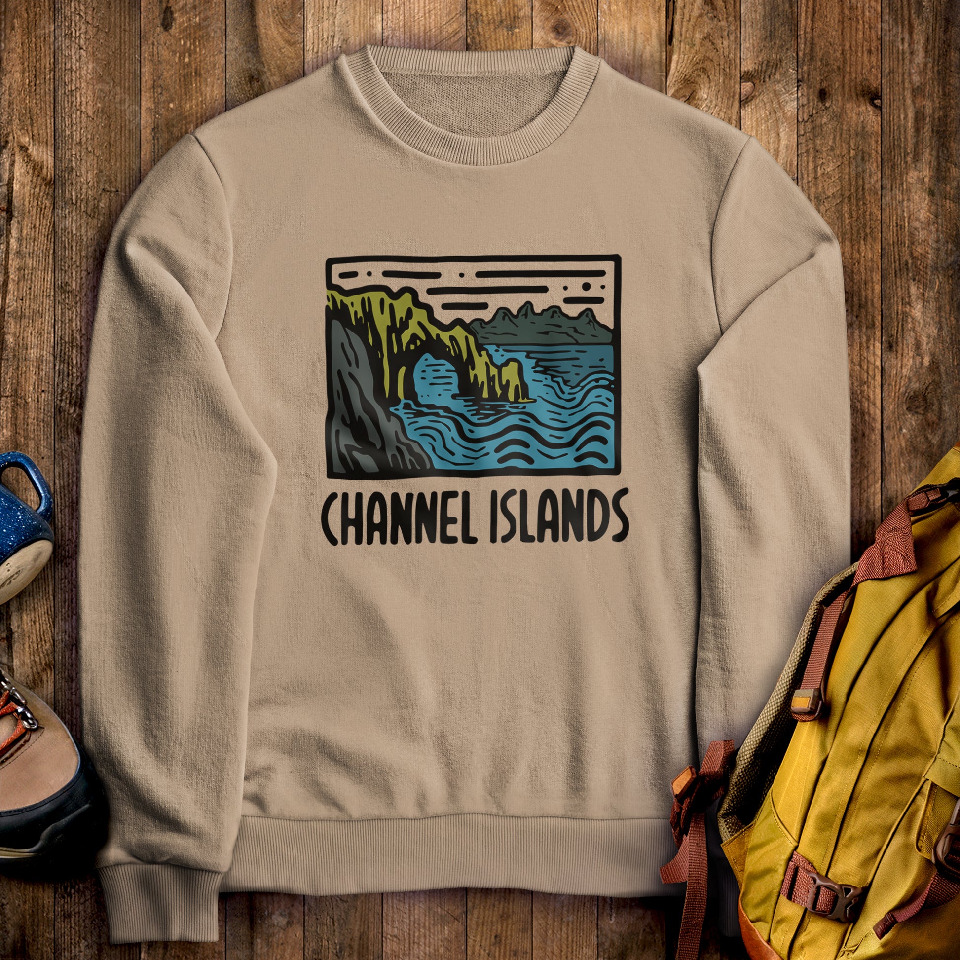 Channel Islands National Park Crewneck Sweatshirt Sand Adventure and Outdoors Themed Sweatshirt