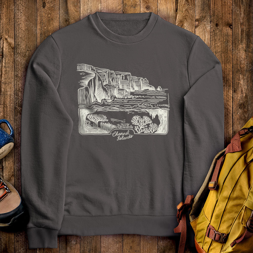 Channel Islands Line Drawing Crewneck Sweatshirt