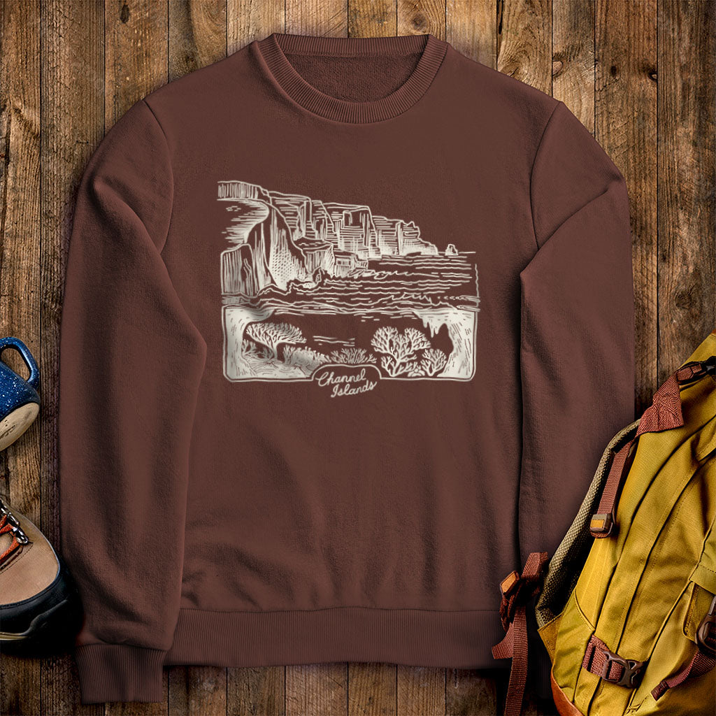 Channel Islands Line Drawing Crewneck Sweatshirt