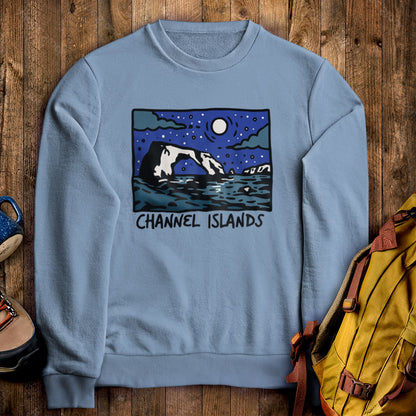 Channel Islands at Night Crewneck Sweatshirt