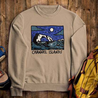 Channel Islands at Night Crewneck Sweatshirt
