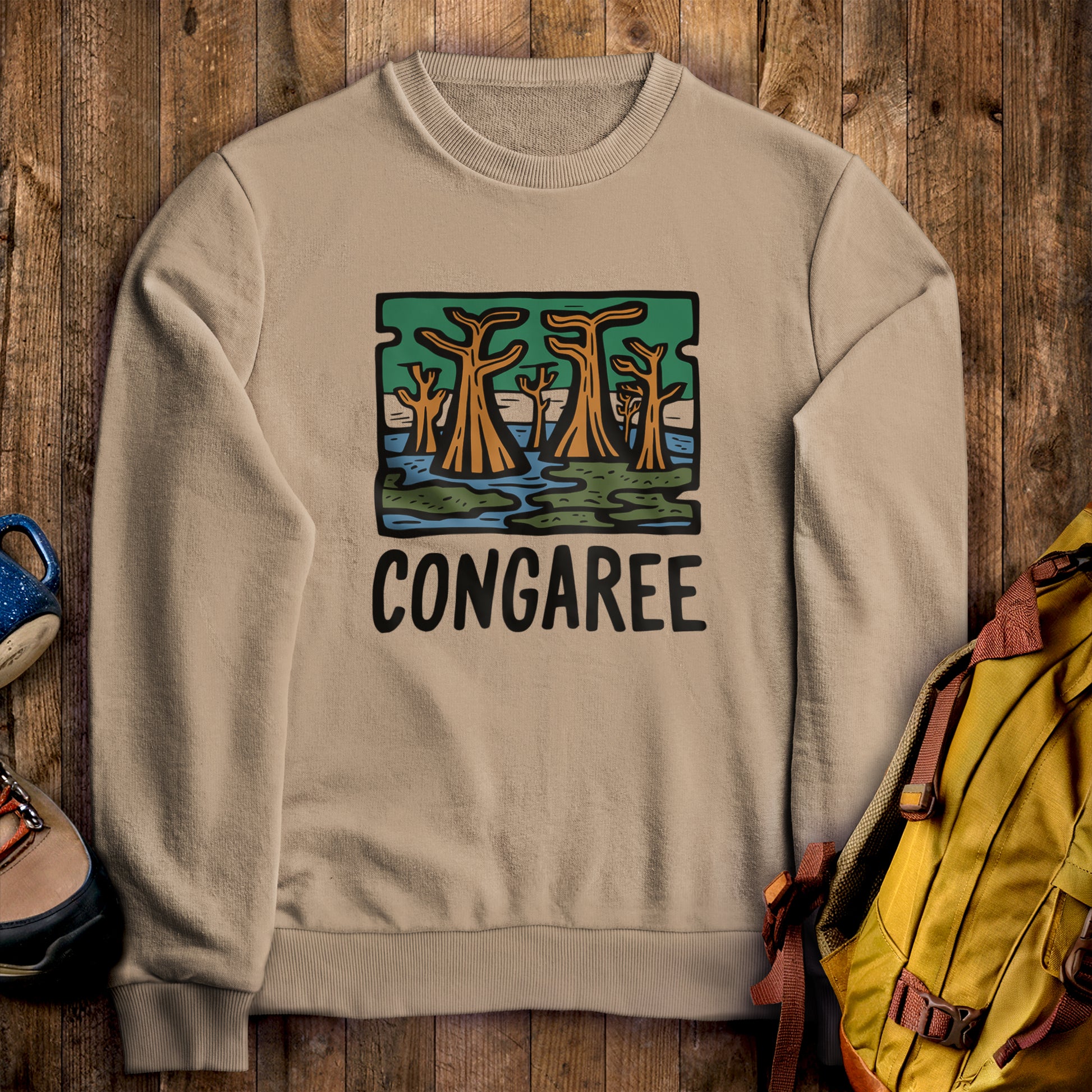 Congaree National Park Crewneck Sweatshirt Sand Adventure and Outdoors Themed Sweatshirt