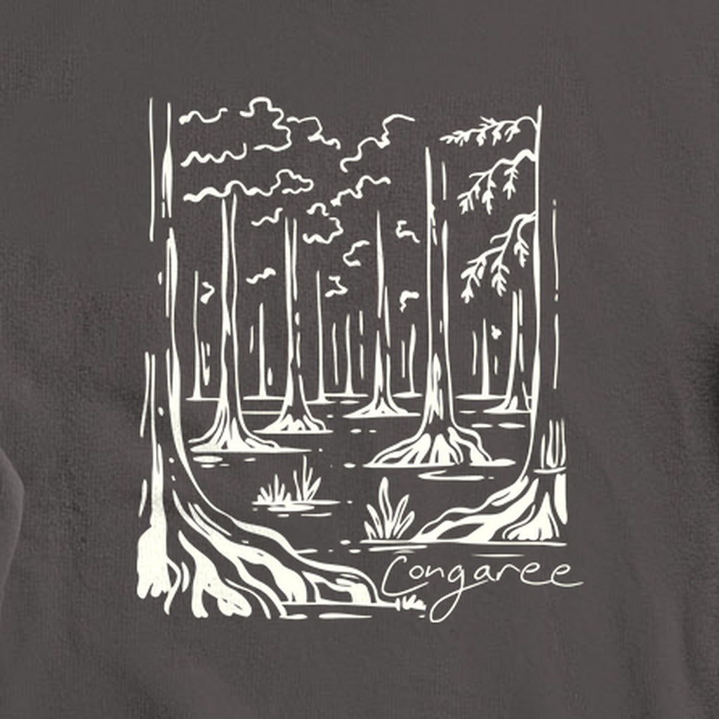 Congaree National Park Line Drawing Crewneck Sweatshirt
