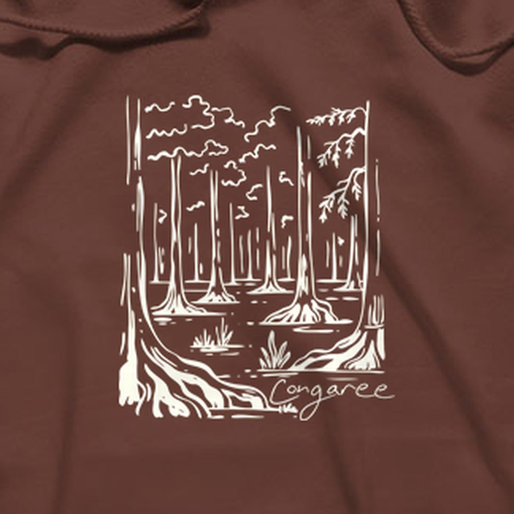 Congaree National Park Line Drawing Hoodie