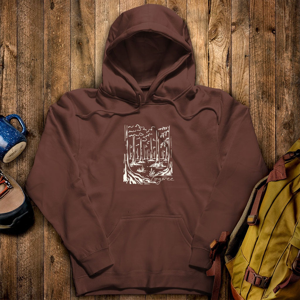 Congaree National Park Line Drawing Hoodie