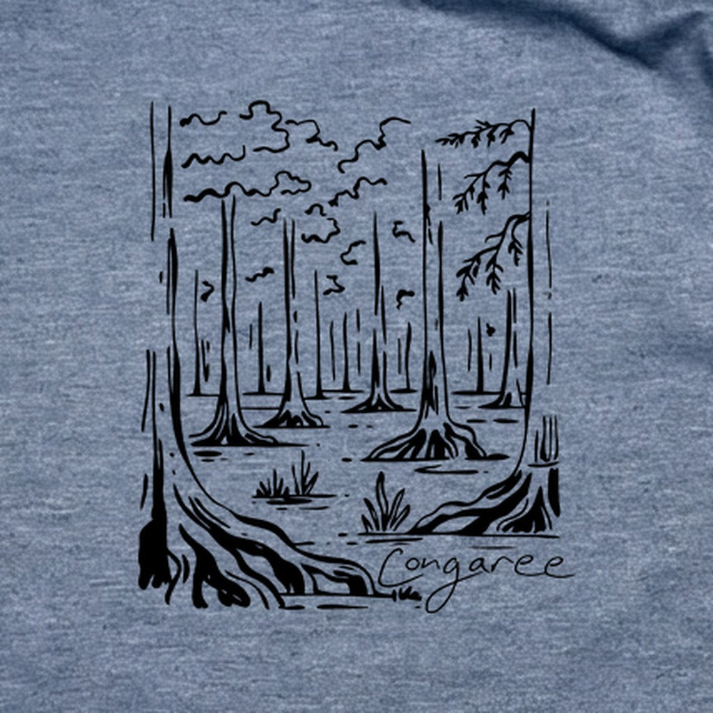 Congaree National Park Line Drawing T-Shirt
