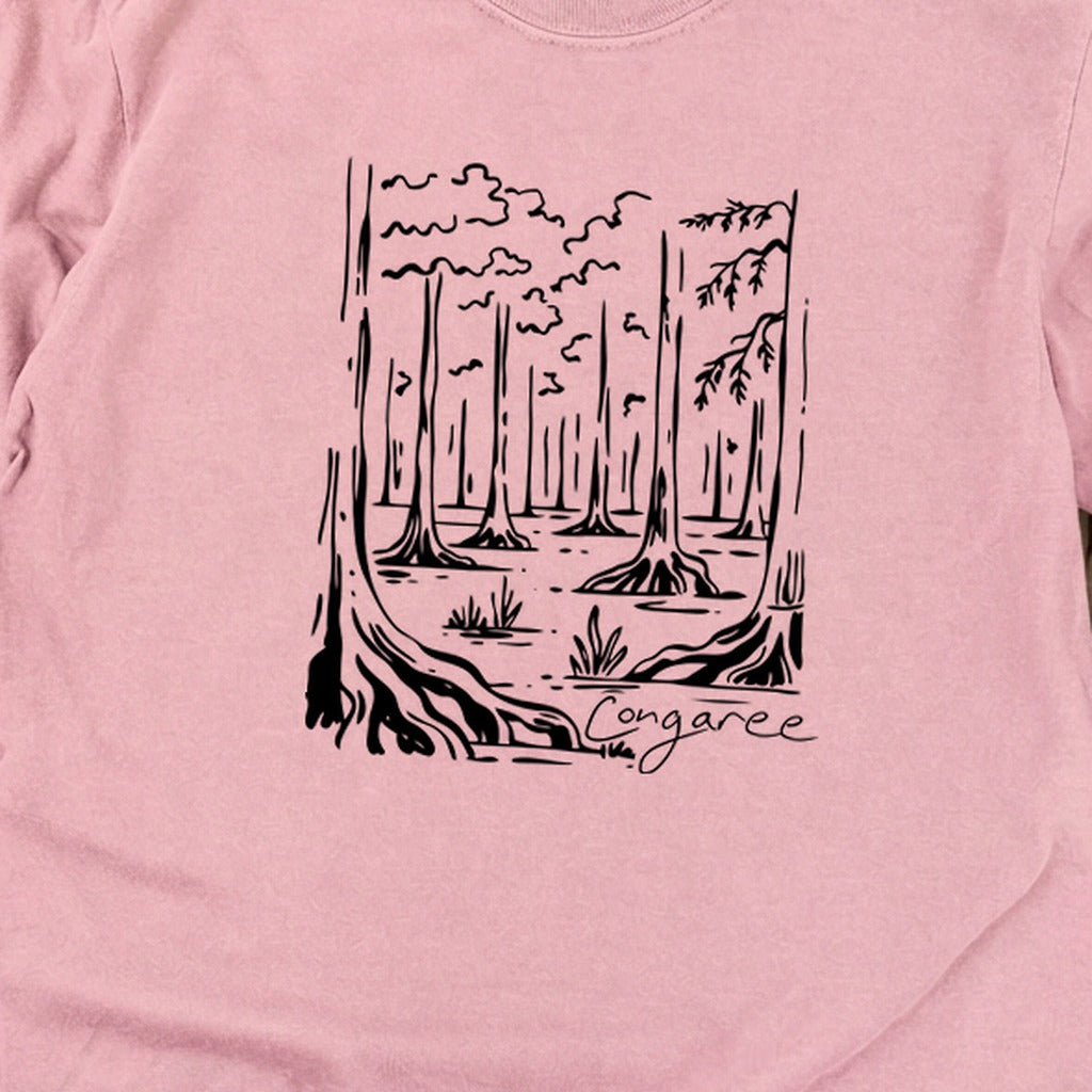 Congaree National Park Line Drawing Premium Long Sleeve