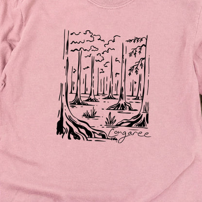 Congaree National Park Line Drawing Premium Long Sleeve