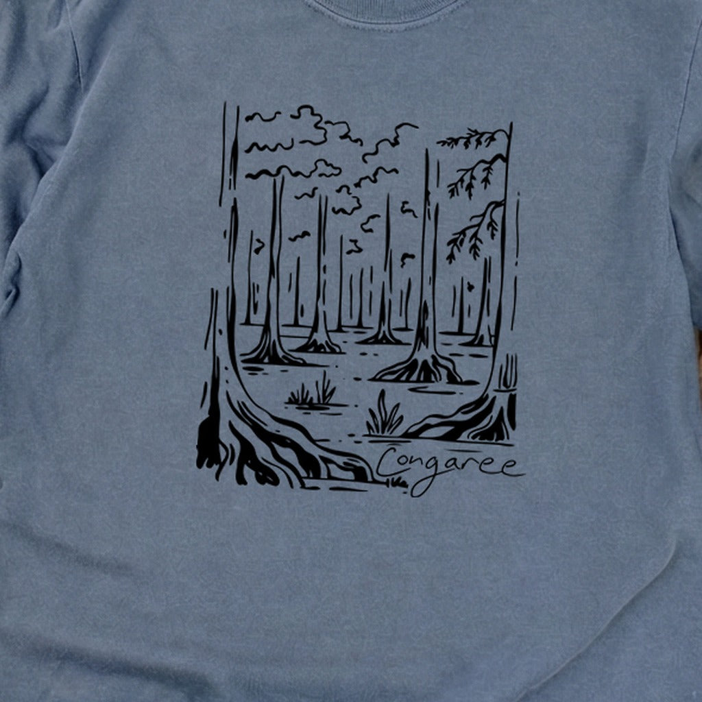 Congaree National Park Line Drawing Premium Long Sleeve