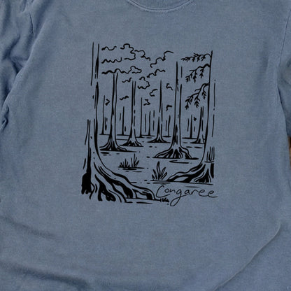 Congaree National Park Line Drawing Premium Long Sleeve