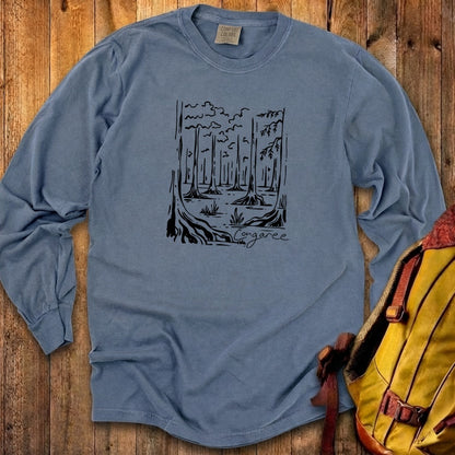 Congaree National Park Line Drawing Premium Long Sleeve