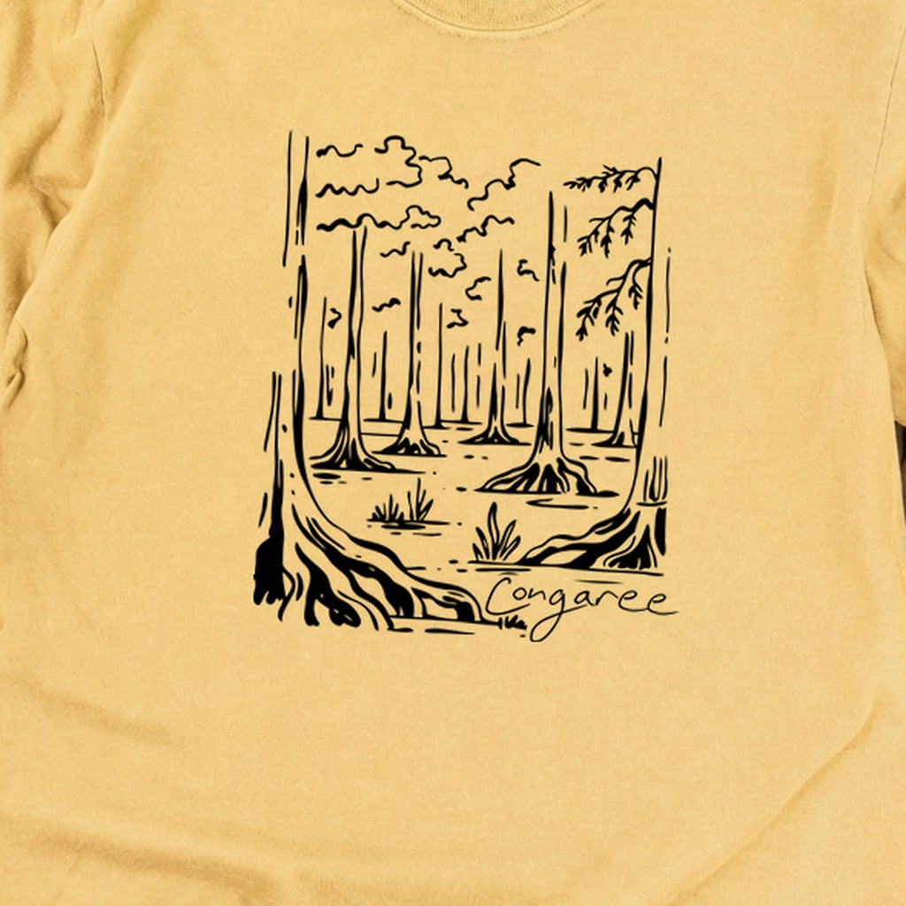 Congaree National Park Line Drawing Premium Long Sleeve