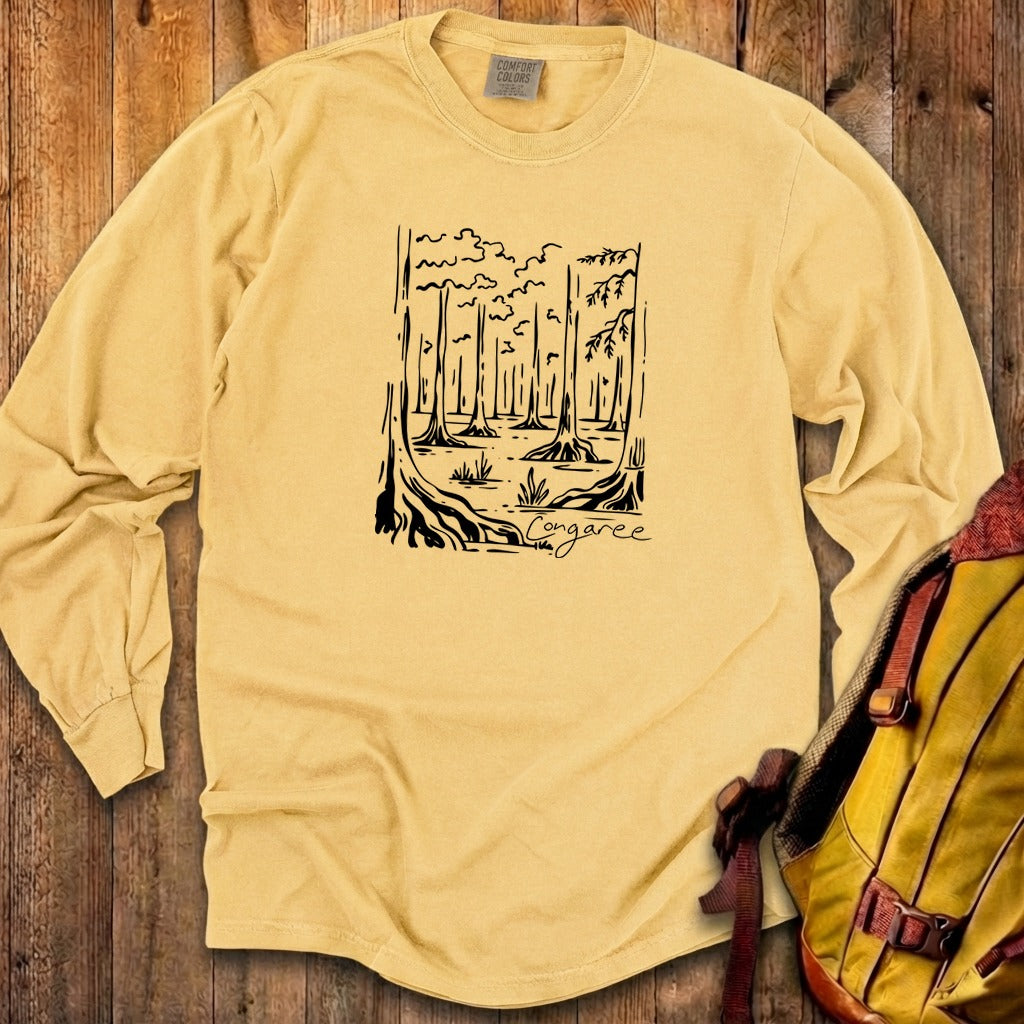 Congaree National Park Line Drawing Premium Long Sleeve