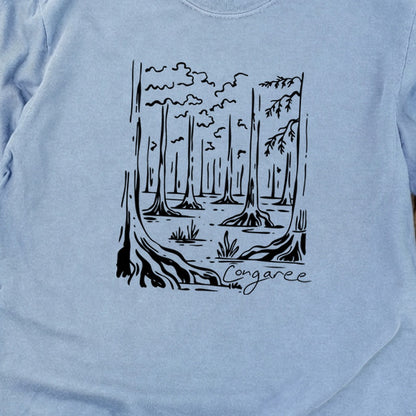 Congaree National Park Line Drawing Premium Long Sleeve