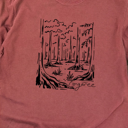 Congaree National Park Line Drawing Premium Long Sleeve