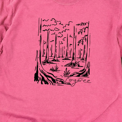 Congaree National Park Line Drawing Premium Long Sleeve