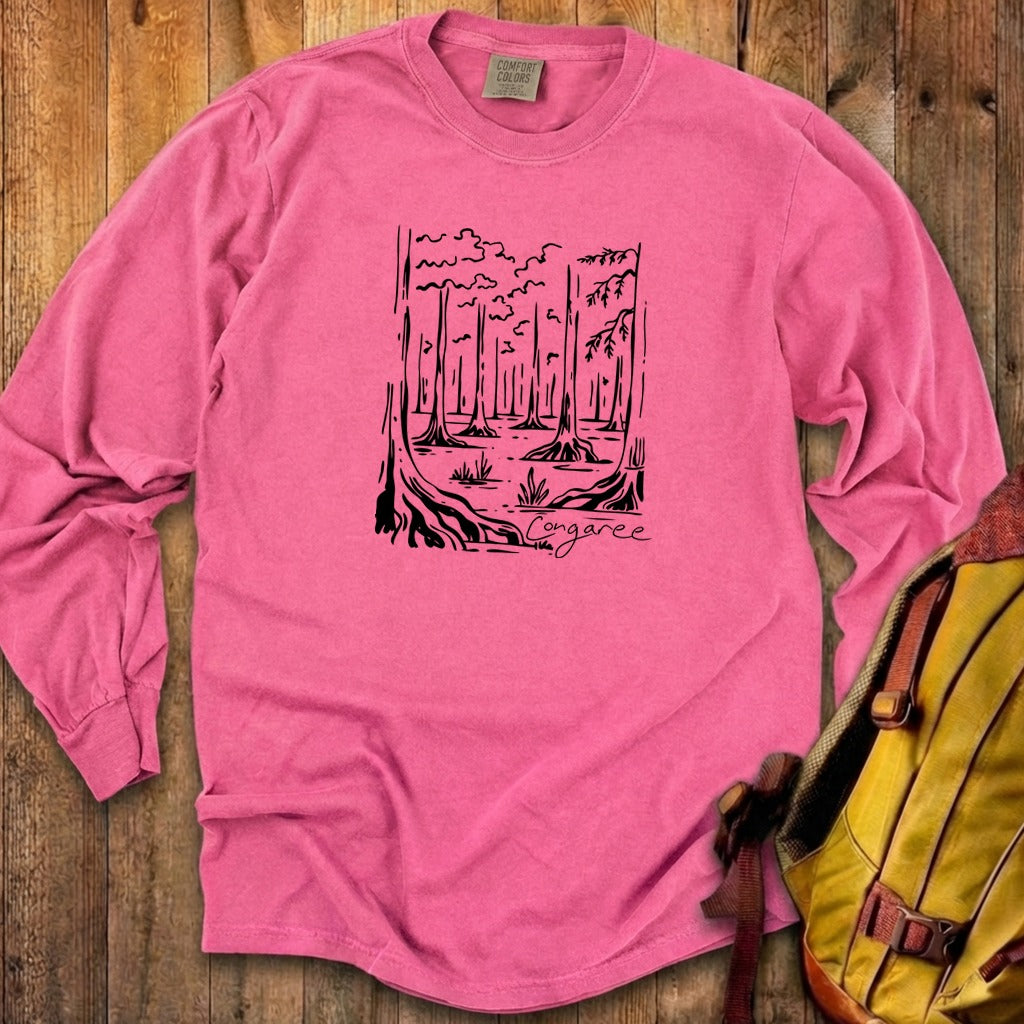 Congaree National Park Line Drawing Premium Long Sleeve